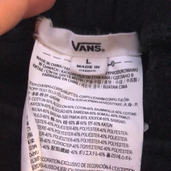 Black vans sweatpants with pink vans logo - Picture 3 of 3